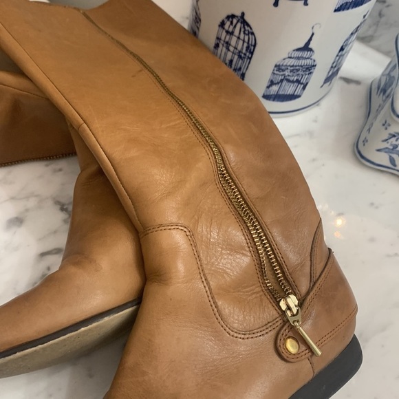 Clark’s full grain leather cognac tall boots 6.5 nice used condition - Picture 4 of 11